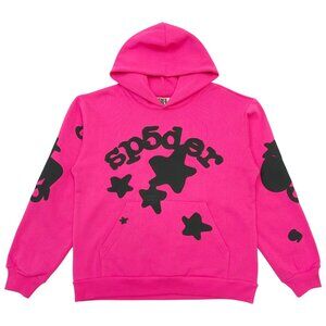 Sp5der Beluga Hoodie Sweatshirt Pink | Spider Worldwide